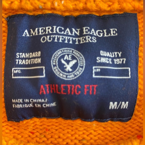 AMERICAN EAGLE | Orange Crewneck Sweater - Picture 3 of 4
